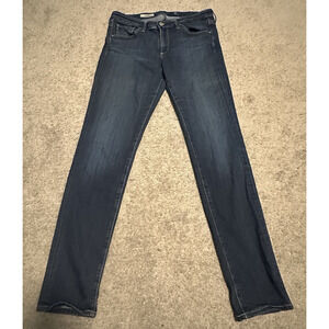 AG Adriano Goldschmied Women 29R The Stilt Jeans‎ Stretch Whiskering Blue